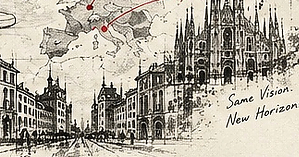 Illustrazione architettonica europea dal documento WME Focus
